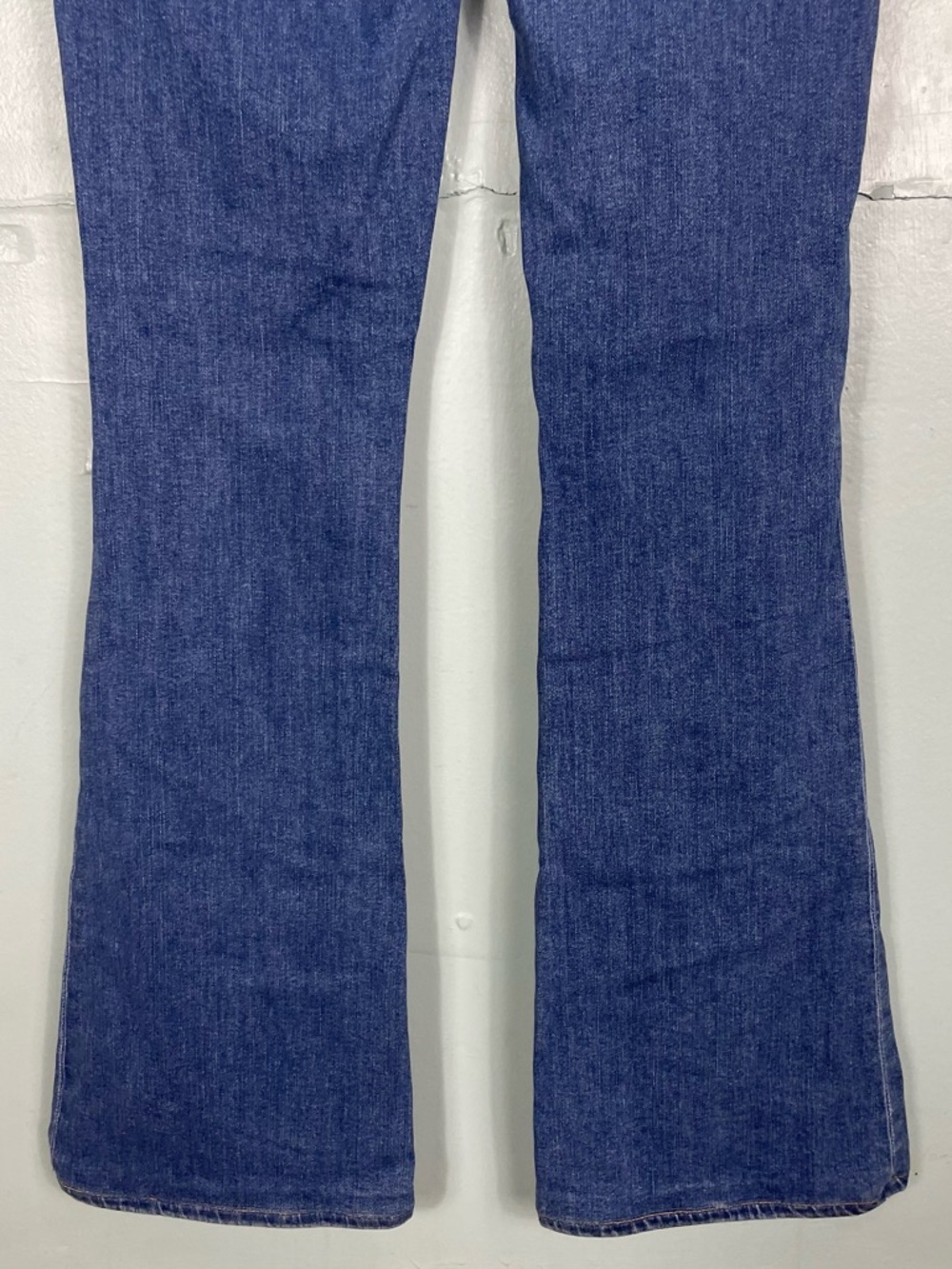 Paige High Rise Bell Canyon Jeans Flare Denim Blue Women Sz 27 Distressed - Picture 7 of 9